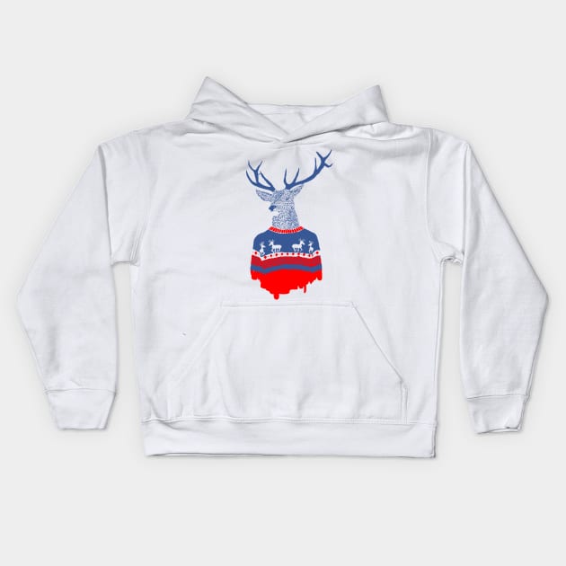 Ugly Winter Pulover Kids Hoodie by astronaut